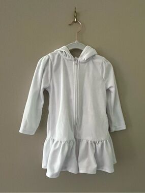 Tucker + Tate White Hooded Zip Swim Cover